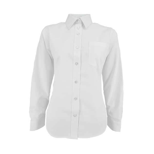 White Oxford button up shirt for girls