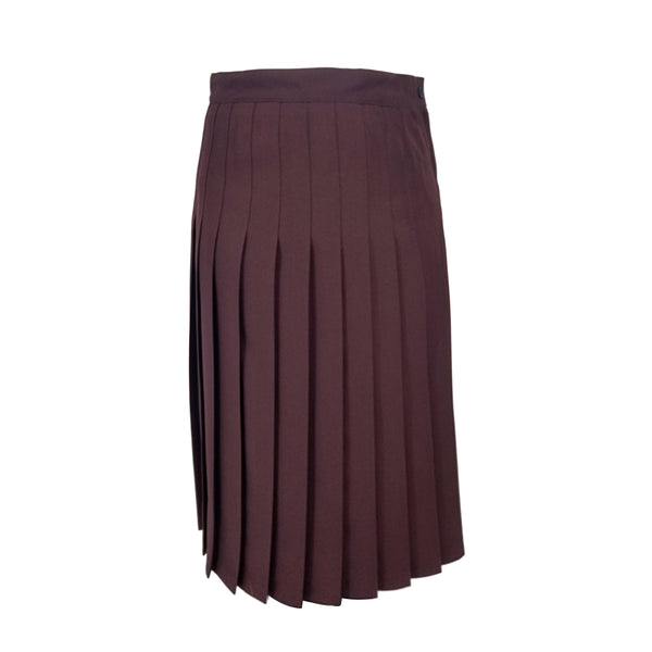 dark maroon pleated skirt for girls