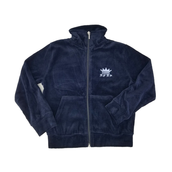 Navy Zip Up Velour 869 With BYBP Embroidery