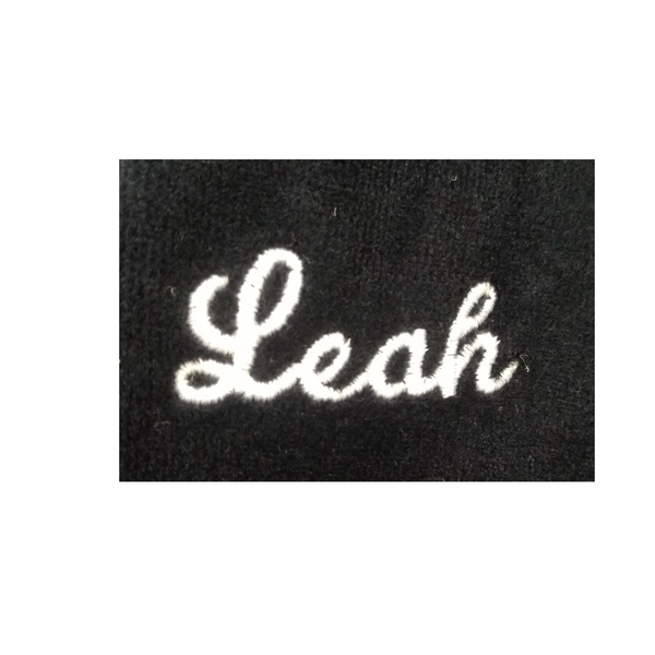 Please add a Embroidery NAME on the Velour