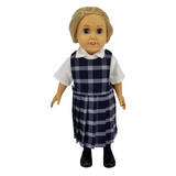 18" Doll Uniform - Plaid 9P Jumper