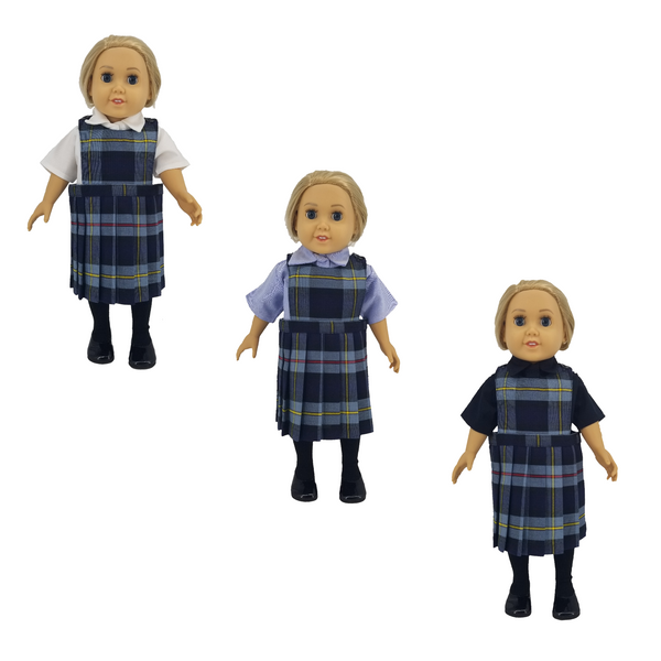 18" Doll Uniform - Plaid 25 Jumper