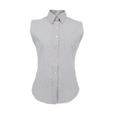 Grey striped sleeveless shirt for girls