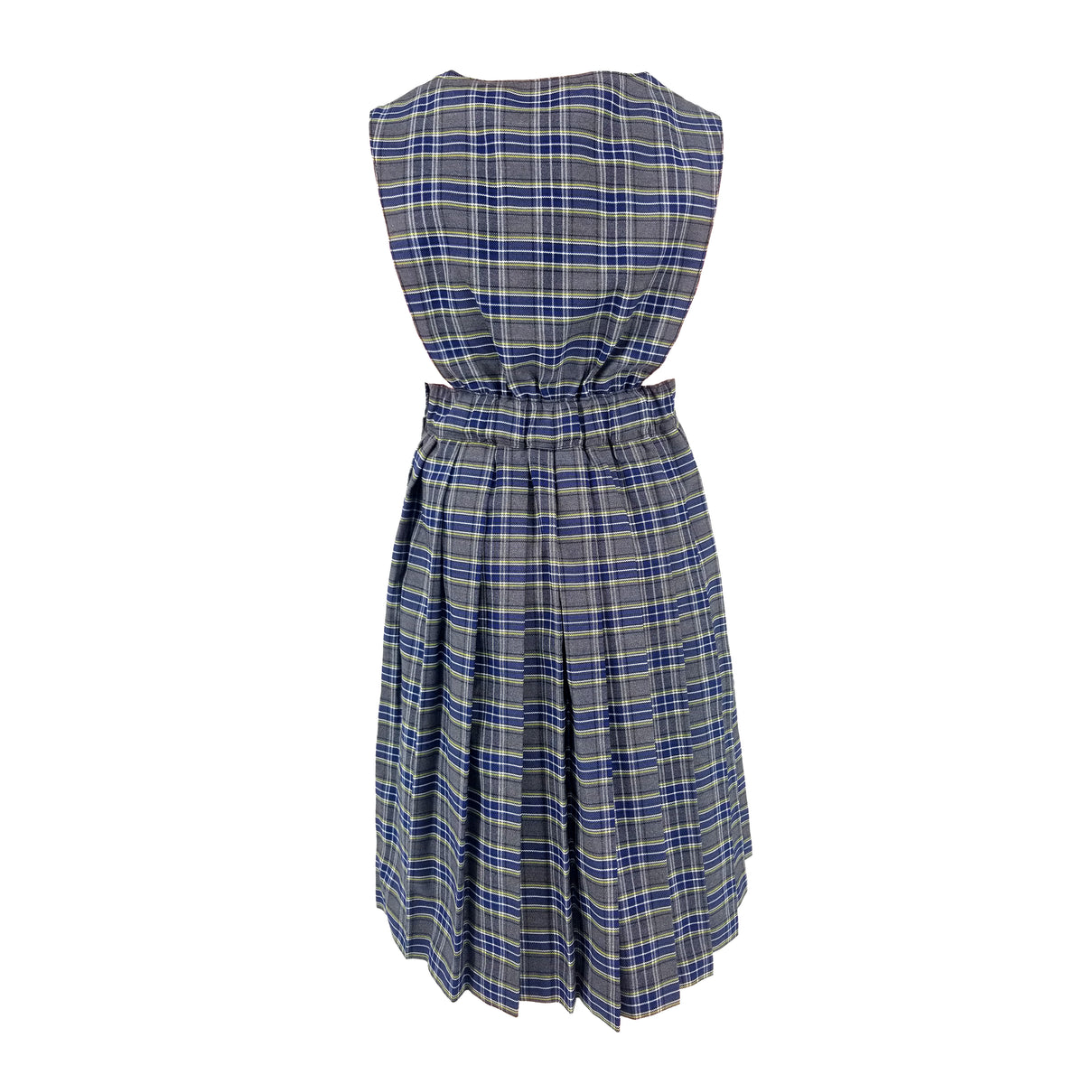blue plaid uniform dress Short Sleeve Peter Pan Collar Dress 460 - Mayfair Plaid / Youth