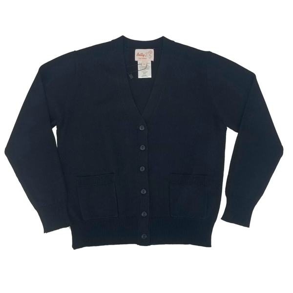 Rayon Button Down Sweater Navy 204BD
