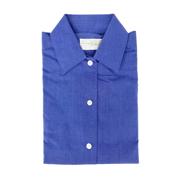 French Blue Van Heusen Ladies Shirt - only $8 - No Tznius Button