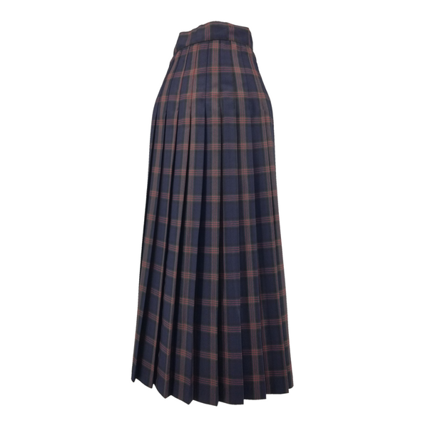 long pleated school uniform poly rayon plaid pr2