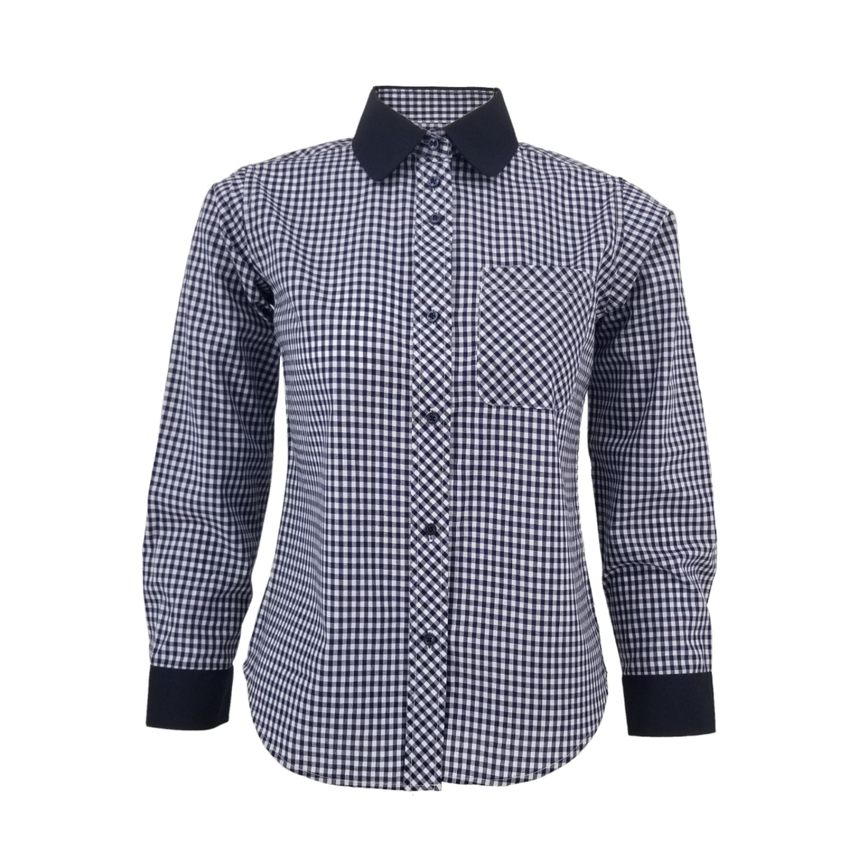 Two Tone Gingham Shirt For Girls - 6220 – Fraylich School Uniforms