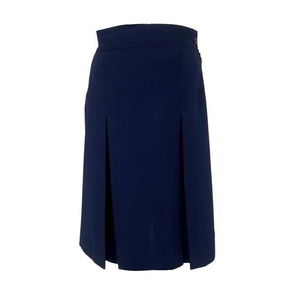 Navy blue pleated skirt school online