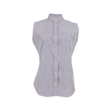 Sleeveless Purple Stripe Shirt For Girls - 7257