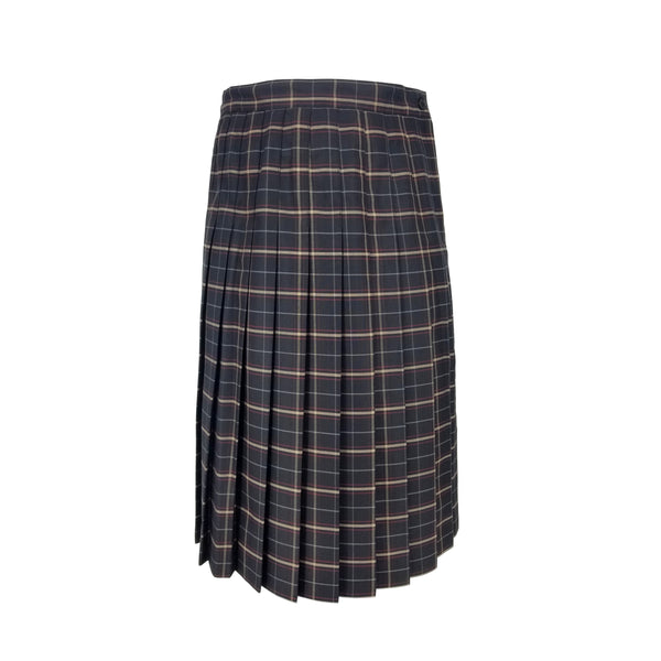 plaid long uniform skirt