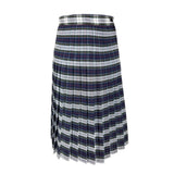 girls school uniform plaid 8B pleated long skirt