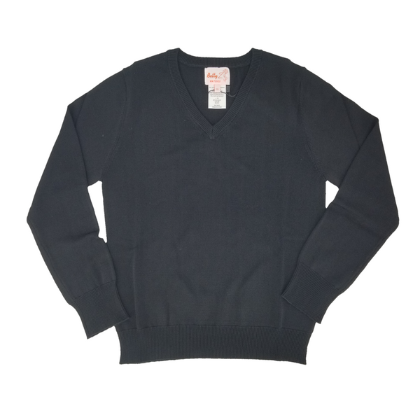 Viscose V Neck Sweater Black 302VP