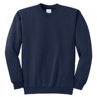 Navy Crew Neck Pullover Fleece Sweatshirt - PC90