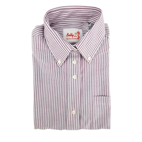 Maroon Stripe Shirt For Girls - 6243 PLUS Sizes