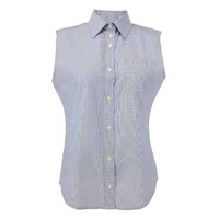 sky check sleeveless shirt