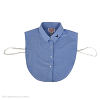 Light Blue Single Pk Dickie - SD231E with Satmer Embroidery - No Tznius Button