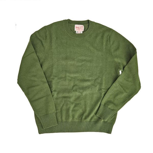 Cotton Crew Neck Sweater 109CP Chive Green 109CP