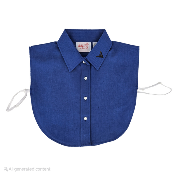 English Blue Single Pk Dickie - SD237E with Satmer Embroidery - No Tznius Button