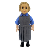 18" Doll Uniform - Grey Poly Jumper with Shirt