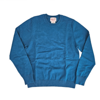 Cotton Crew Neck Sweater Moroccan Blue 110CP