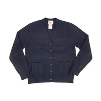 Cotton Button Down Sweater Navy 104BD