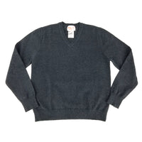 Cotton V Neck Sweater Grey 105VP