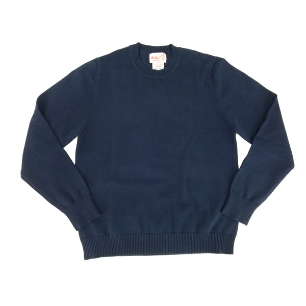 Cotton Crew Neck Pullover Light Navy 107CP