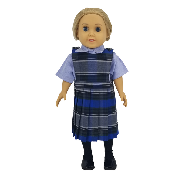 18" Doll Uniform - Plaid 32 Jumper