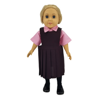18" Doll Uniform - Dark Maroon Poly Jumper