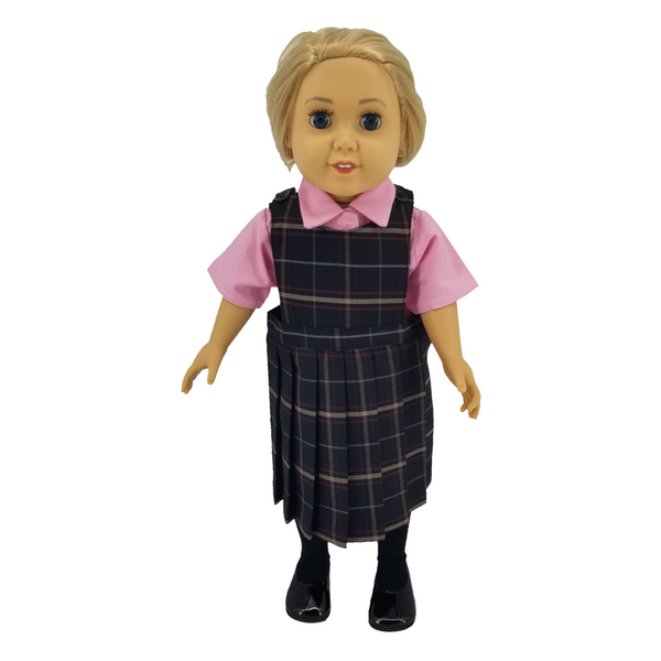 18" Doll Uniform - Plaid PR1 Jumper