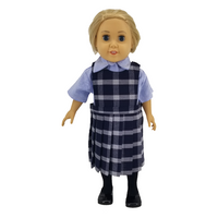 18" Doll Uniform - Plaid 9P Jumper