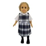 18" Doll Uniform - Plaid 8B Jumper