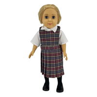 18" Doll Uniform - Plaid 43 Jumper