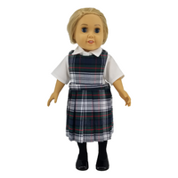 18" Doll Uniform - Plaid 50 Jumper