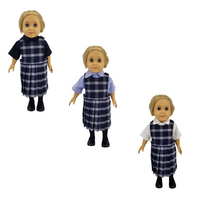 18" Doll Uniform - Plaid 9P Jumper