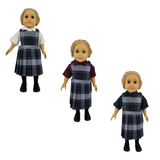 18" Doll Uniform - Plaid 26 Jumper