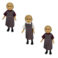 18" Doll Uniform - Plaid 43 Jumper