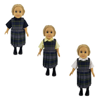 18" Doll Uniform - Plaid 48 Jumper