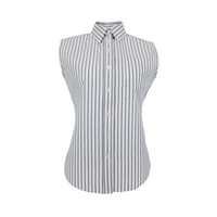 Navy and Blue striped sleeveless shirt for girls 