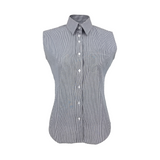 Thin navy striped shirt without sleeves for girls 
