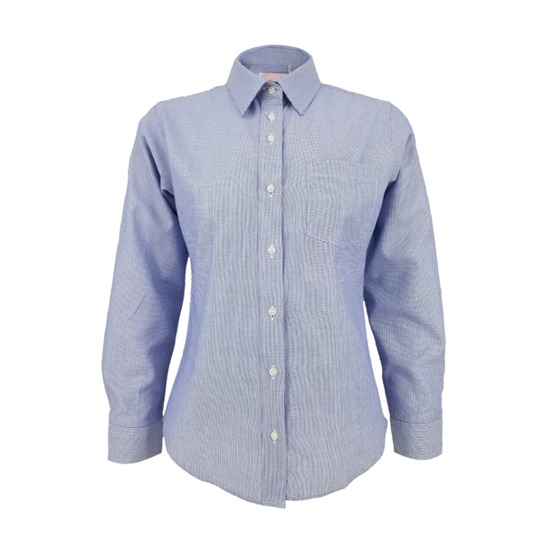 Sky blue checked shirt for girls 