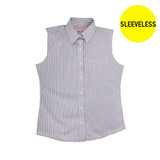Lavender and navy stripe sleeveless shirt for girls