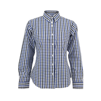 Black and blue checked long sleeves shirt