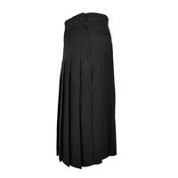 black - polyester - fully pleated skirt - girls - washable