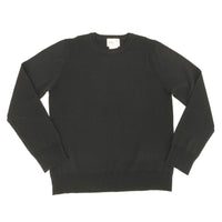 girls rayon poly black crew neck sweater