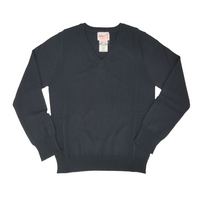 Rayon V Neck Sweater Black 202VP