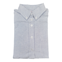Blue Striped Straight Bottom Ladies Shirt - 5070 - 55% OFF
