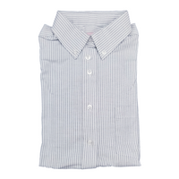 Grey Striped Straight Bottom Ladies Shirt - 5070 - 55%OFF