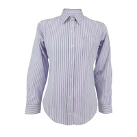 navy and lavender stripe shirt